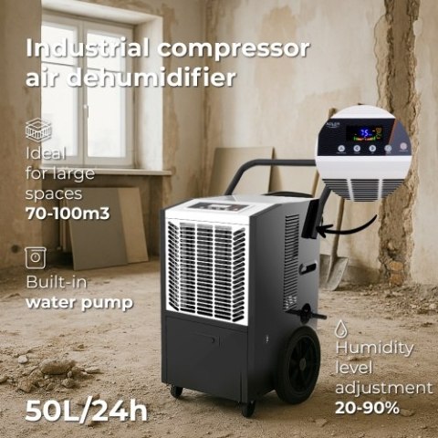 AD 7864 Osuszacz powietrza budowlany - przemysłowy - sprężarkowy 50l/24h
