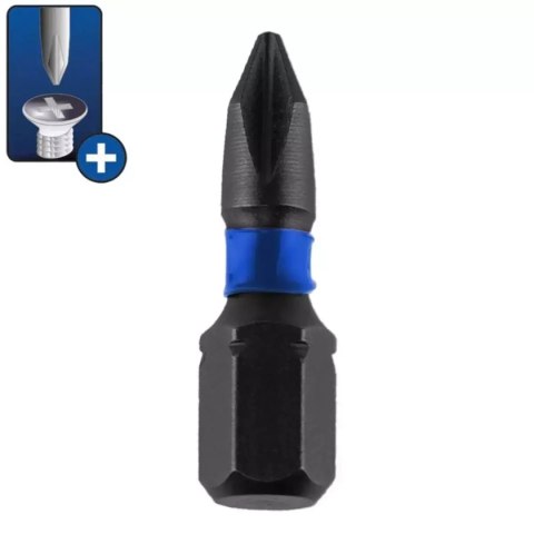 Końcówki wkrętakowe udarowe phillips ph2x25mm, 10szt box