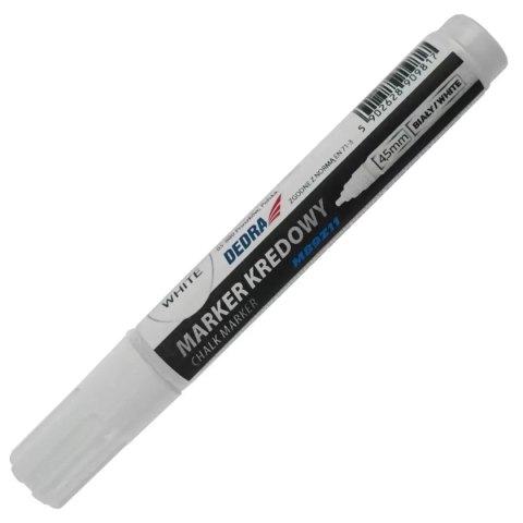 Marker kredowy biały,12szt w tubie