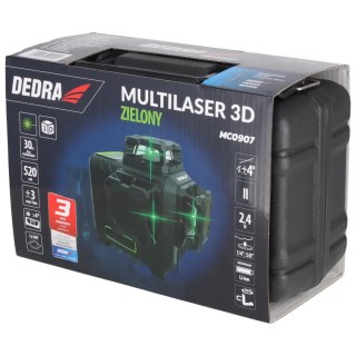 Multilaser 3d, zielony, diody sharp