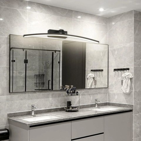 ZD198A Lampka ścienna łuk 60cm biała zimny czarna