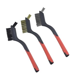 Zestaw szczotek 3szt, 3-rzędowe, 180mm, dwumateriałowy uchwyt