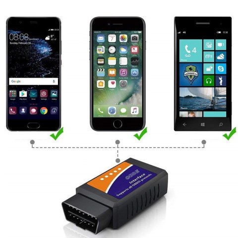 Interfejs diagnostyczny obd2 elm 327 bluetooth urządzenie diagnostyczne bt
