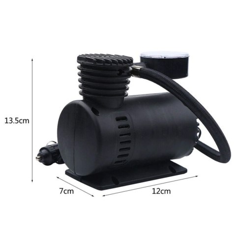 Kompresor samochodowy sprężarka pompka 300 psi 12v -e080 mały czarny