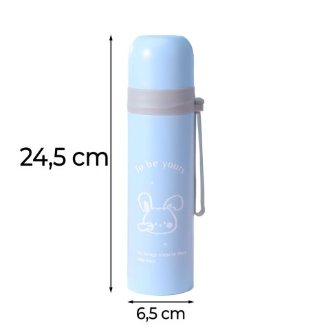 Kubek termiczny termos próżniowy stal 500ml + kubek