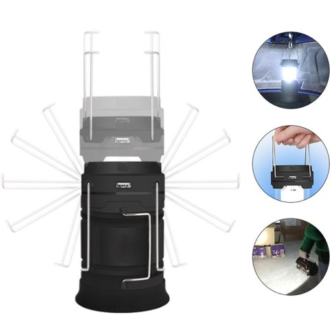 Lampa turystyczna akumulator kempingowa solar led -e613
