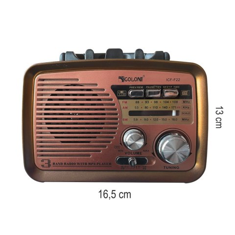 Radio kuchenne fm am budowalne przenośne na baterie bluetooth micro sd usb