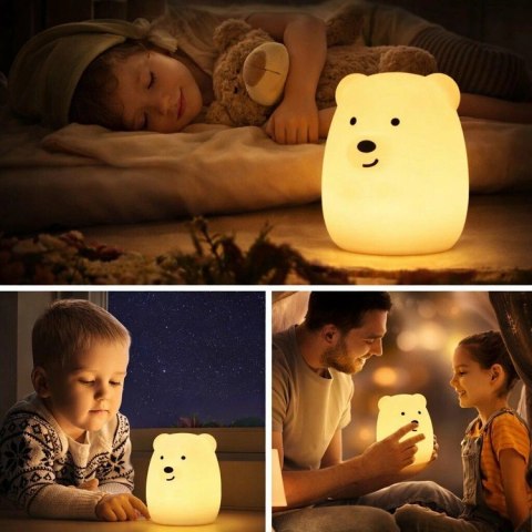 ZD123A Silikonowa lampka nocna miś