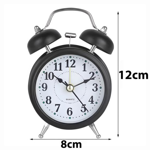 Zegar retro budzik klasyczny baterie głośny alarm idealny na prezent klasyk