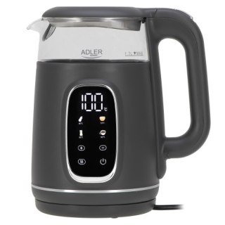 AD 1305 GS grey silver Czajnik elektryczny szklany regulacją temperatury 1,7l | led | 40100°c |