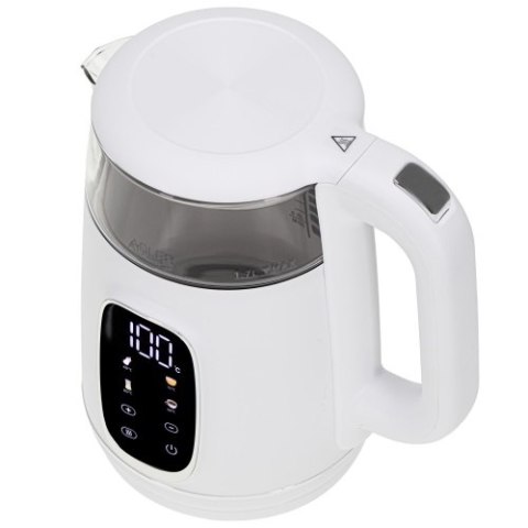 AD 1305 WS white silver Czajnik elektryczny szklany regulacją temperatury 1,7l | led | 40100°c |