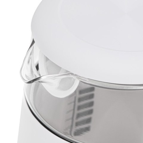 AD 1305 WS white silver Czajnik elektryczny szklany regulacją temperatury 1,7l | led | 40100°c |
