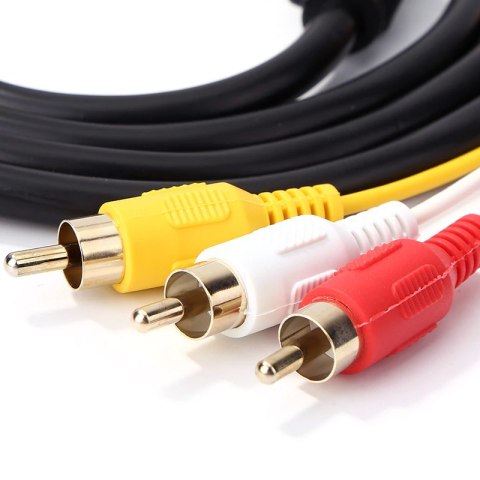 Kabel kabel adapter przejściówka przewód 3x rca cinch hdmi 2.0 audio video 1,5m -e383