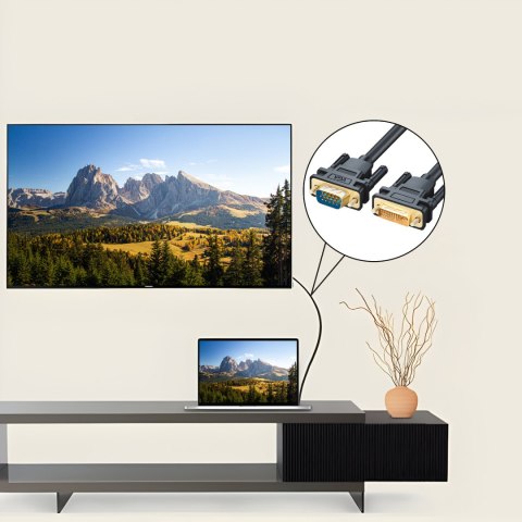 Kabel przewód dvi-i do vga d-sub dvi 24+5 dual link do monitora 140cm