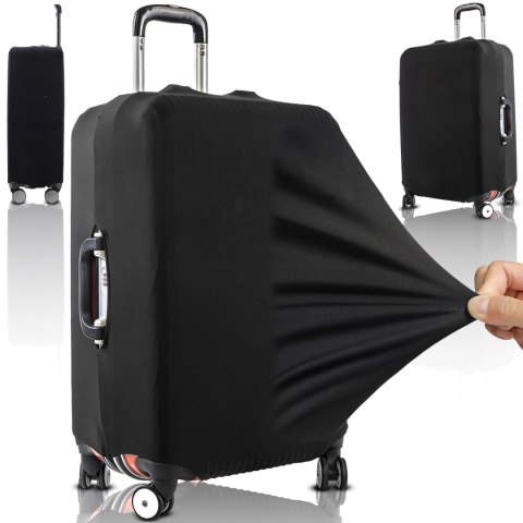 Pokrowiec ochronny na walizkę podróżną etui na bagaż 62x43x27 czarny m - sr315