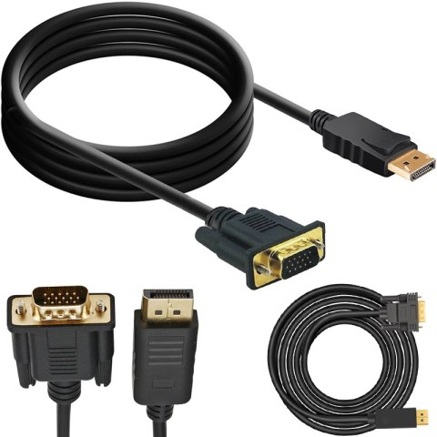 Przejściówka adapter displayport do vga konwerter -e375