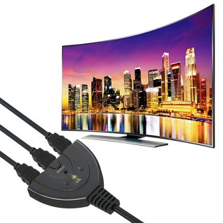 Switch przełącznik hdmi 3w1 full hd 4k rozdzielacz -e385