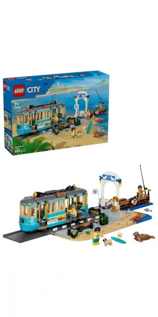 Klocki city 60506 tramwaj przy plaży
