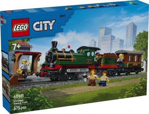 Klocki city 60511 retro pociąg z lokomotywą parową
