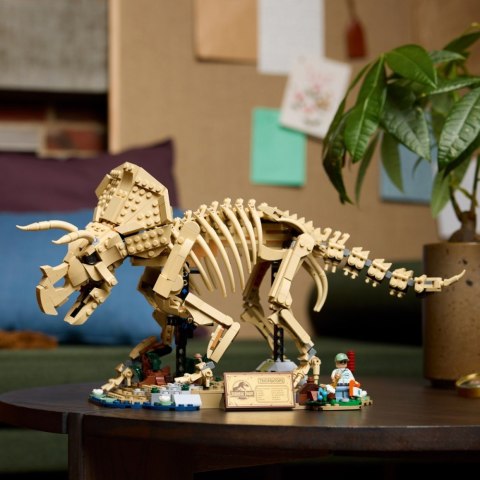 Klocki jurassic world 77985 szkielety dinozaurów: triceratops