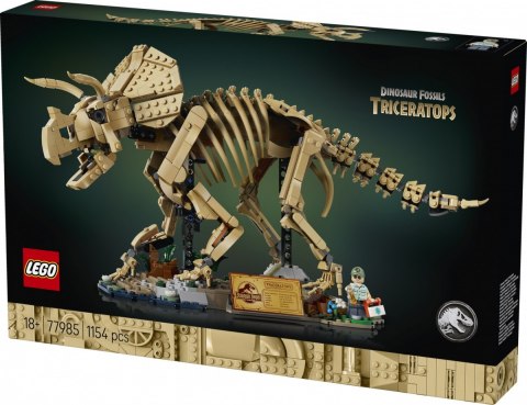 Klocki jurassic world 77985 szkielety dinozaurów: triceratops