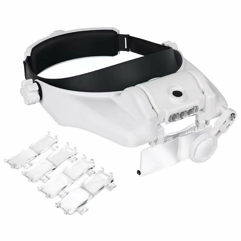 AG578B Okulary powiększające led 8x