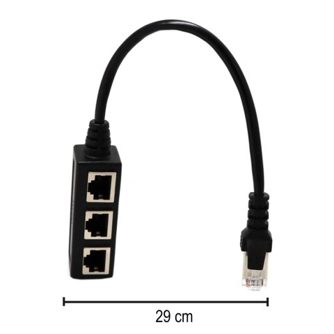 Adapter rozgłałęźnik 100 mb/s lan rj45 3xrj45 ftp -e397