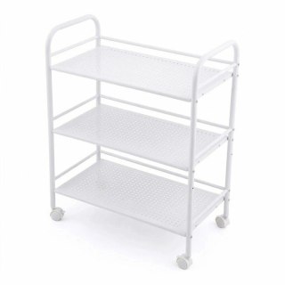 DA679A Wózek stolik na kółkach biały 50x30x75