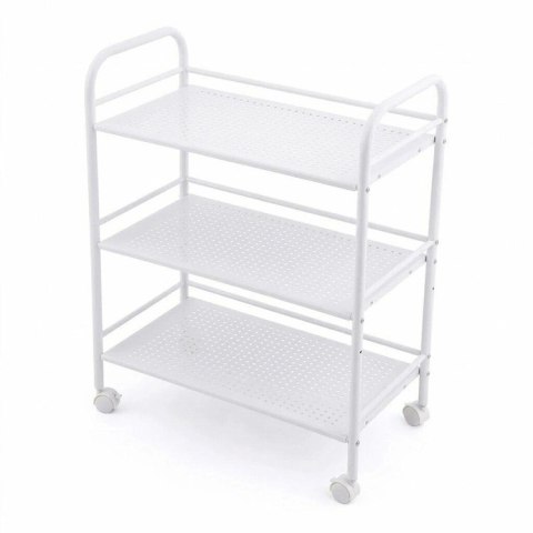 DA679A Wózek stolik na kółkach biały 50x30x75