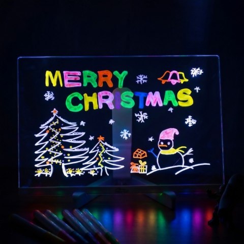 Podświetlana tablica led do rysowania 30x20cm mt4304