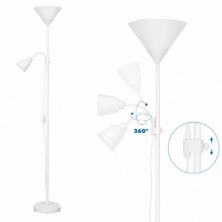 ZD187A Lampa podłogowa 165cm 2xe27 biała