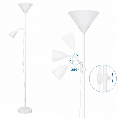 ZD187A Lampa podłogowa 165cm 2xe27 biała