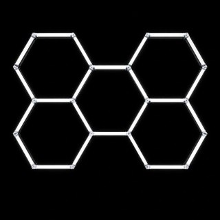 ZD211 Lampa led 5 hexagonów 297x206cm