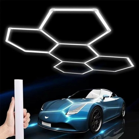 ZD211 Lampa led 5 hexagonów 297x206cm