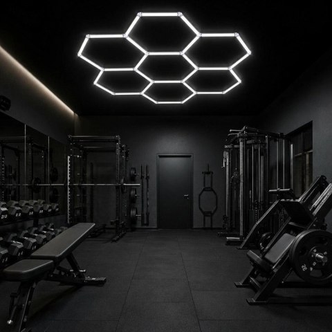 ZD211C Lampa led 7 hexagonów 234x244cm