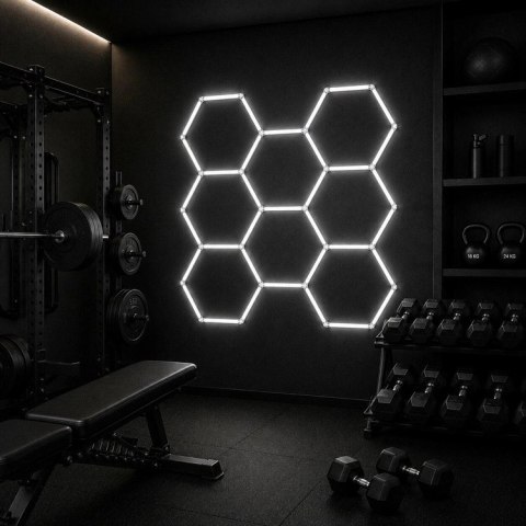 ZD211D Lampa led 8 hexagonów 234x244cm