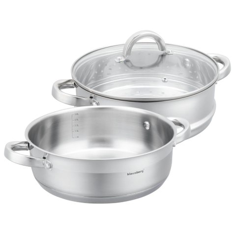 Garnek do gotowania na parze, 24cm, 3,5l klausberg, kb-9072