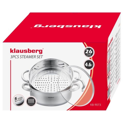 Garnek do gotowania na parze, 26cm, 4,6l klausberg, kb-9073