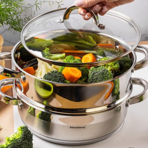 Garnek do gotowania na parze, 26cm, 4,6l klausberg, kb-9073