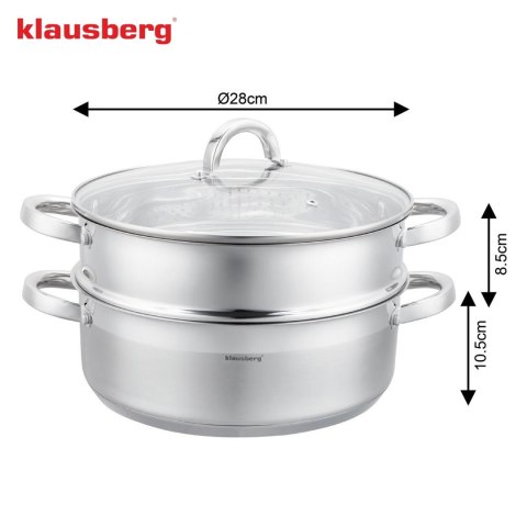 Garnek do gotowania na parze, 28cm, 6l klausberg, kb-9074
