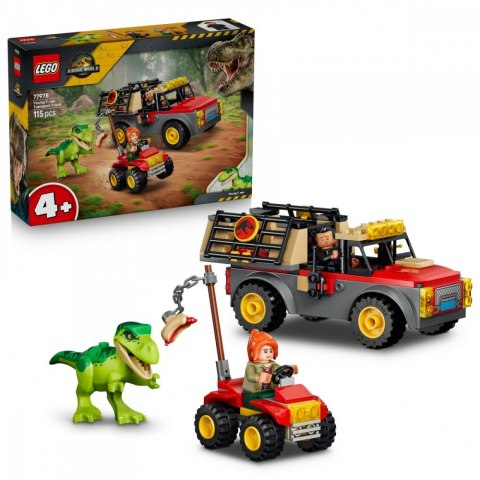 Klocki jurassic world 77978 ciężarówka do transportu młodego tyranozaura