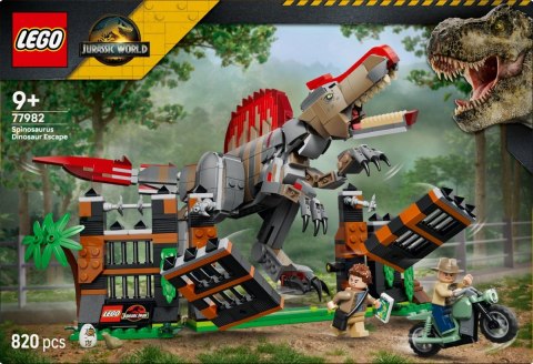 Klocki jurassic world 77982 ucieczka spinozaura