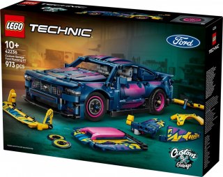 Klocki technic 42236 warsztat tuningowy: samochód ford mustang gt