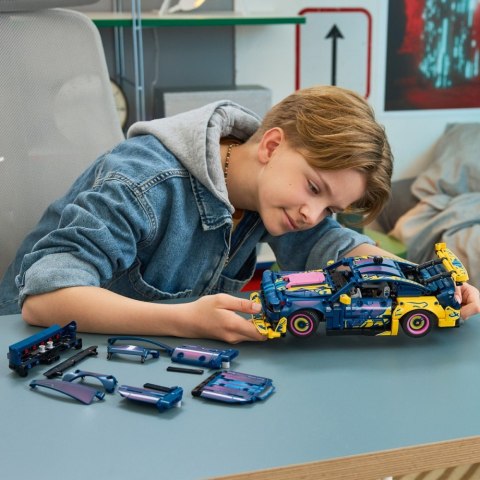 Klocki technic 42236 warsztat tuningowy: samochód ford mustang gt