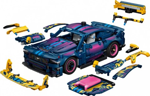 Klocki technic 42236 warsztat tuningowy: samochód ford mustang gt