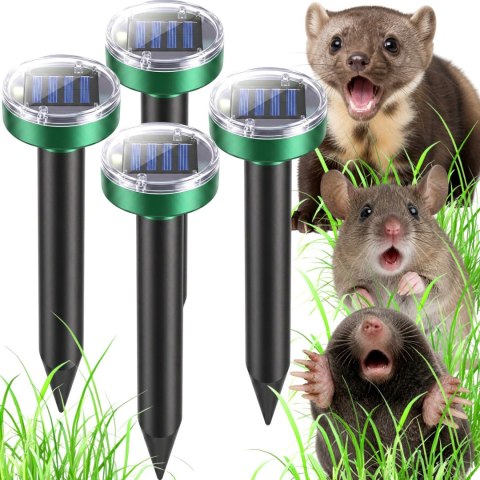 4x mocny odstraszacz kretów nornice krety solarny ogrodowy do odstraszania