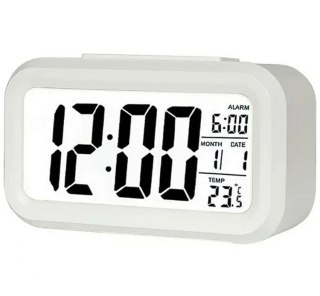 AK240C Cyfrowy budzik white led biały mini