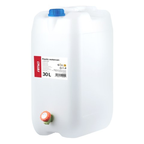 Kanister zbiornik plastikowy na wodę z kranem 30l biały amio-05145