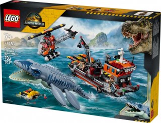 Klocki jurassic world 77983 atak mozazaura na łódź