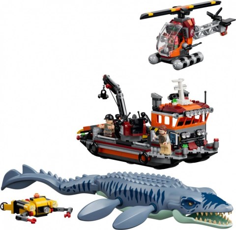 Klocki jurassic world 77983 atak mozazaura na łódź